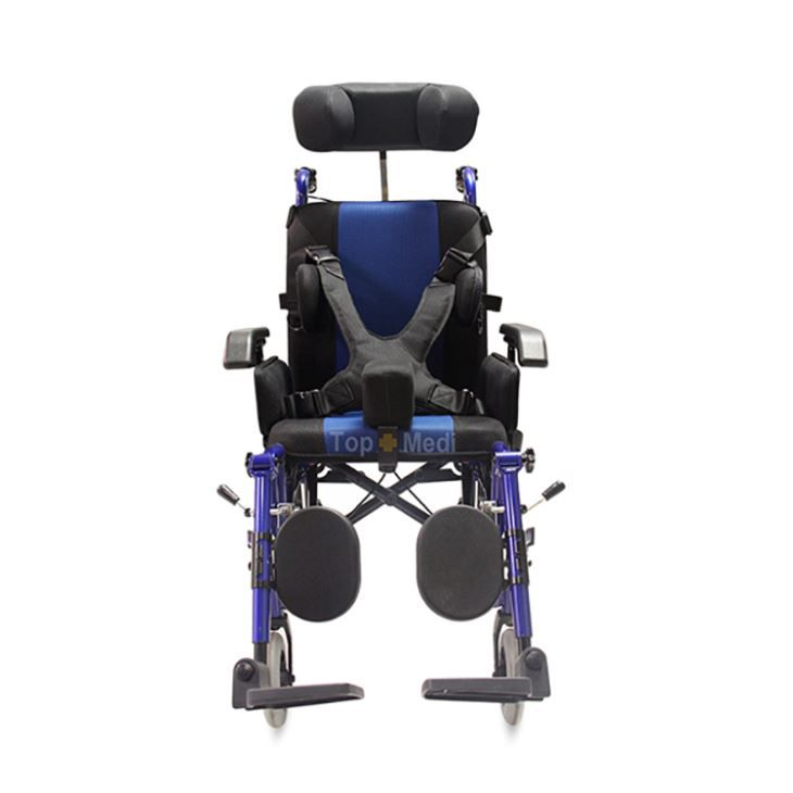 Silla de ruedas reclinable con respaldo ajustable para equipos médicos