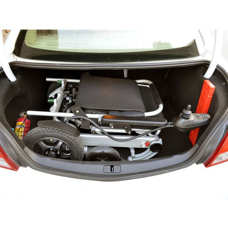 Silla de ruedas eléctrica ligera motorizada plegable