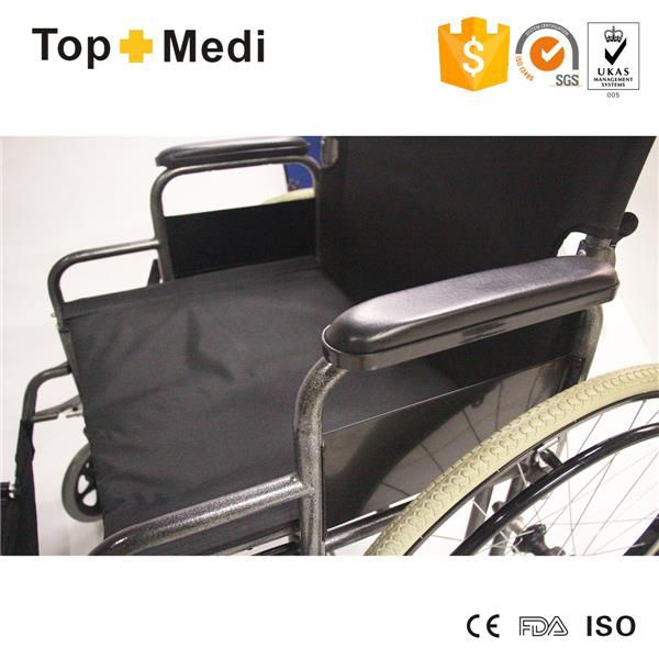 Silla de ruedas manual de acero para trabajo pesado