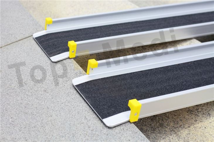 Rampa portátil de aluminio para sillas de ruedas