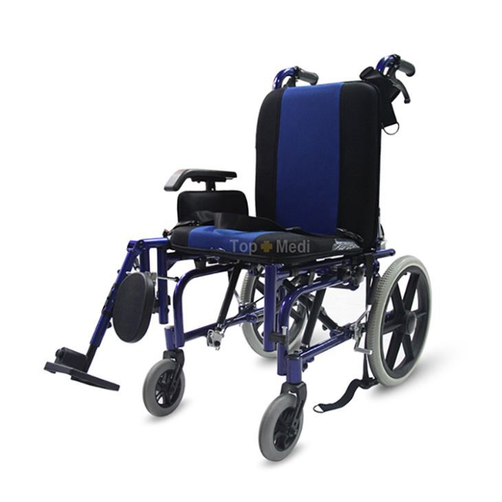 Silla de ruedas reclinable con respaldo ajustable para equipos médicos