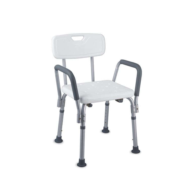 Silla de ducha ajustable con respaldo