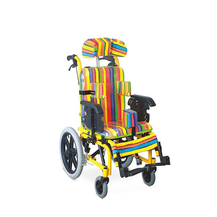 Silla de ruedas para niños con parálisis cerebral discapacitada